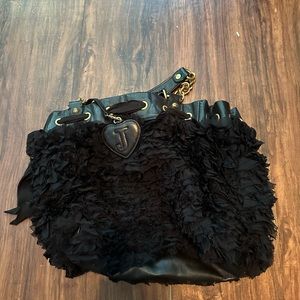 juicy couture black ruffle bag